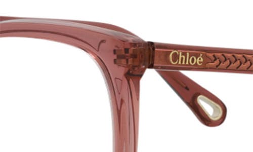 Chloé Core 52mm Optical Glasses In Pink Pink Transparent