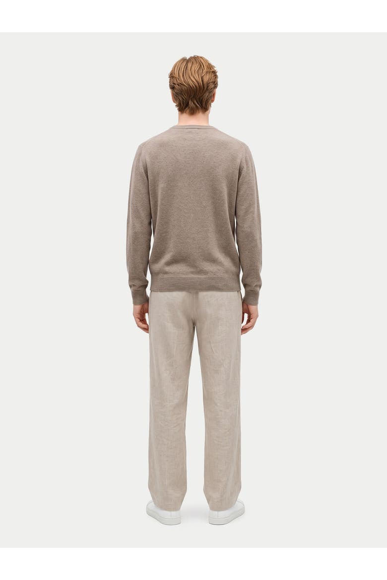 Cashmere Fine Crewneck Sweater, Alternate, color, taupe