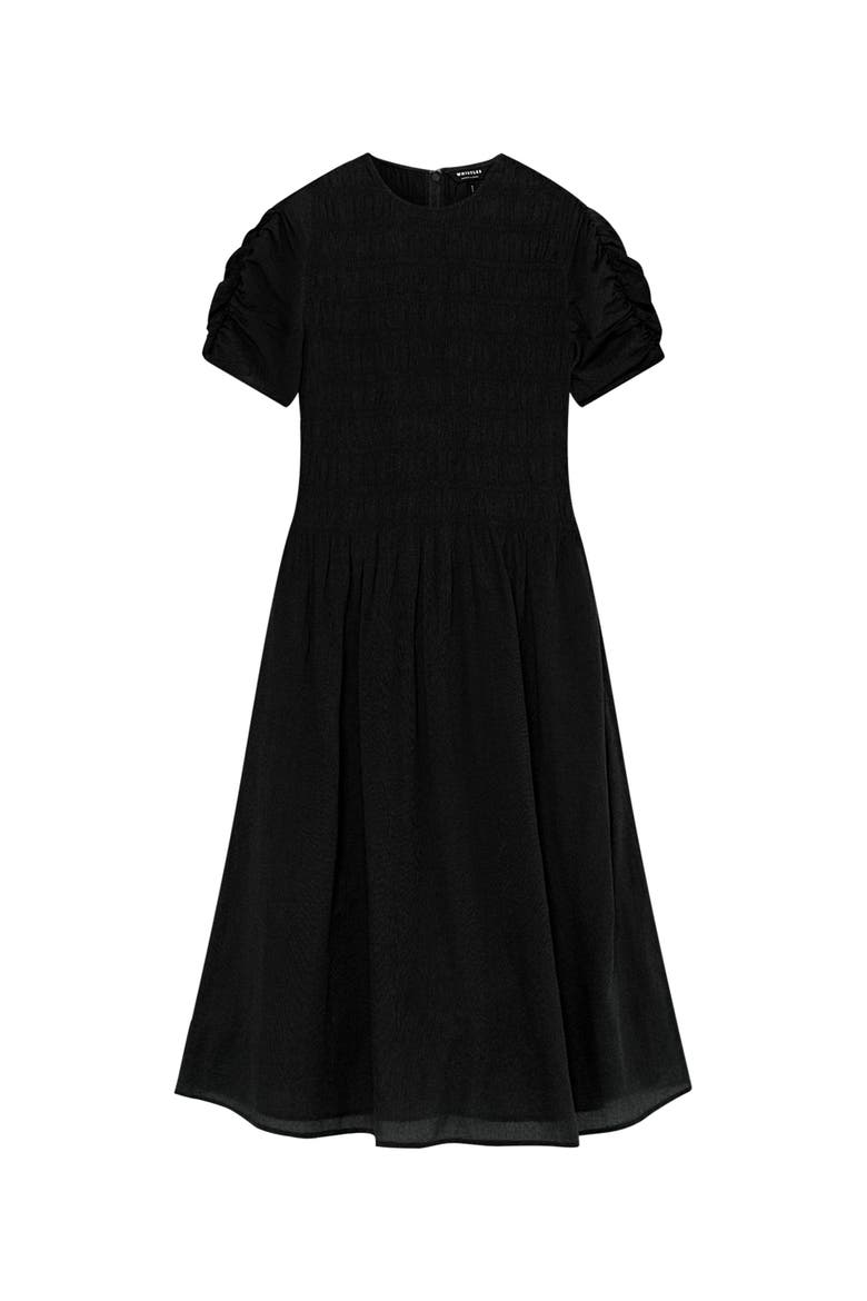 Avery Smoked Dress, Alternate, color, Black