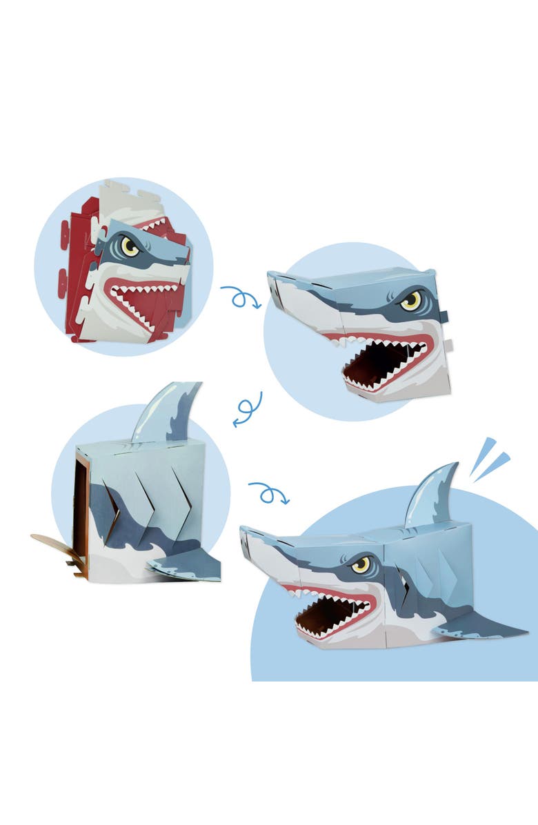 3D Paper Mask 3D Paper Shark Mask Craft for Kids (2 Pack), Fun & Easy Activity for Creative Play, Alternate, color, Blue