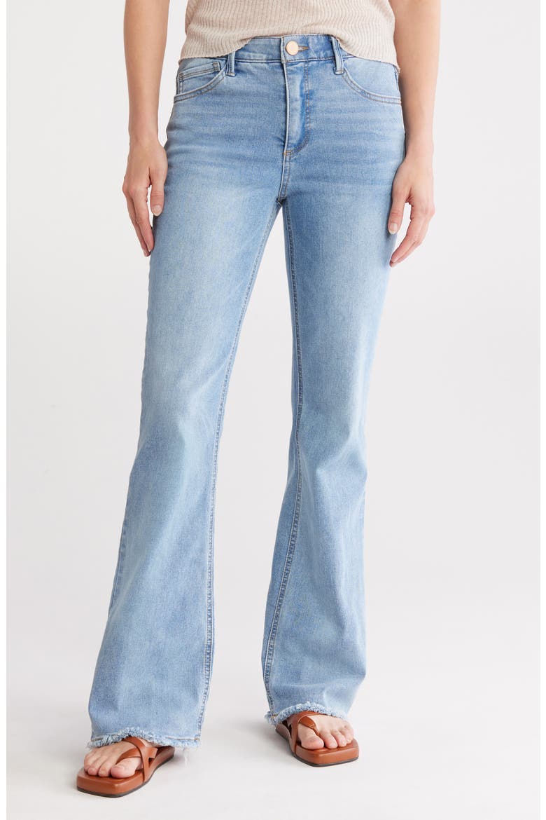 Fray Hem Itty Bitty More Bootcut Jeans, Main, color, LIGHT BLUE