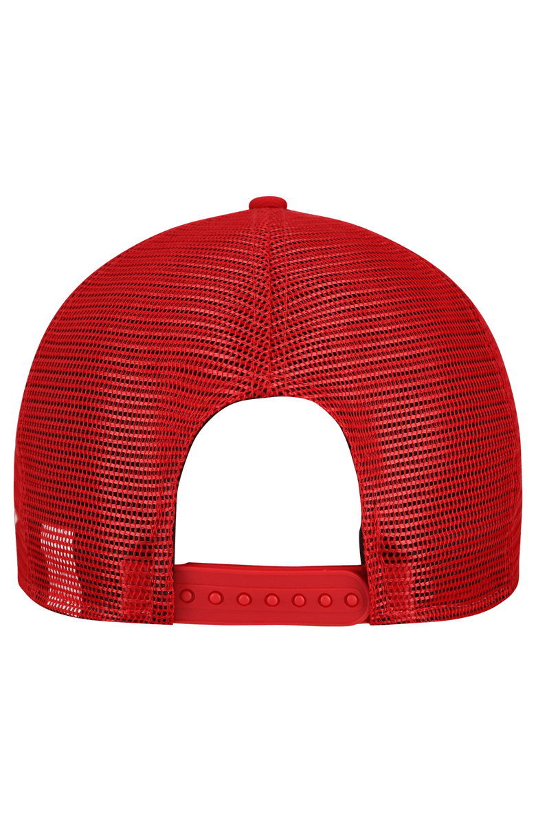 New Era Men's New Era Gray/Red Tampa Bay Buccaneers Cork Split Panel 9FIFTY Trucker Snapback Hat, Alternate, color, Gray