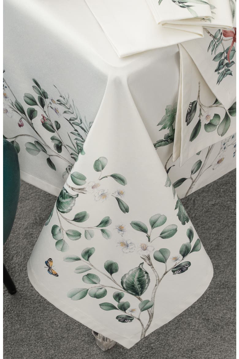 Alfabia Tablecloth, Alternate, color, White