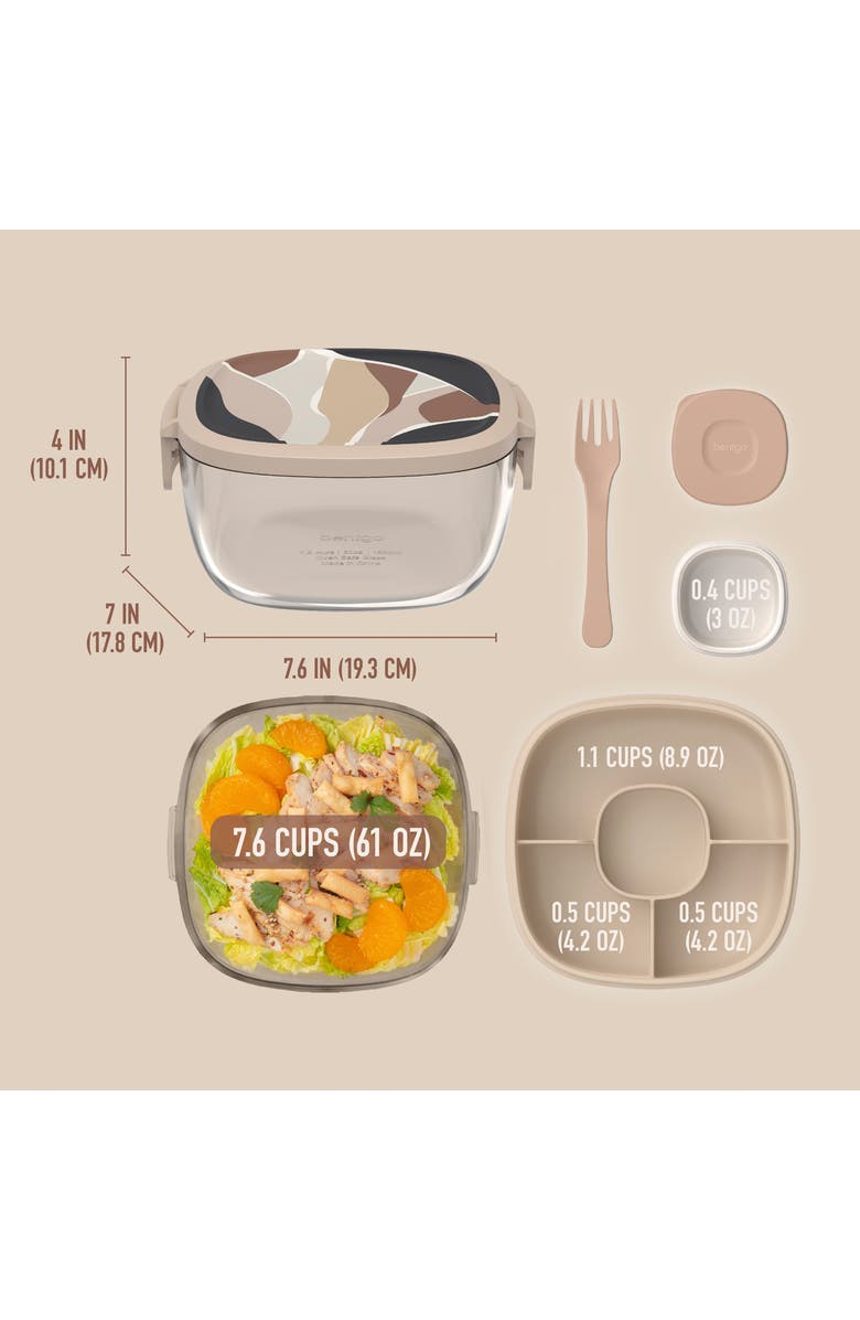 BENTGO All-in-One Glass Salad Container, Alternate, color, Tan