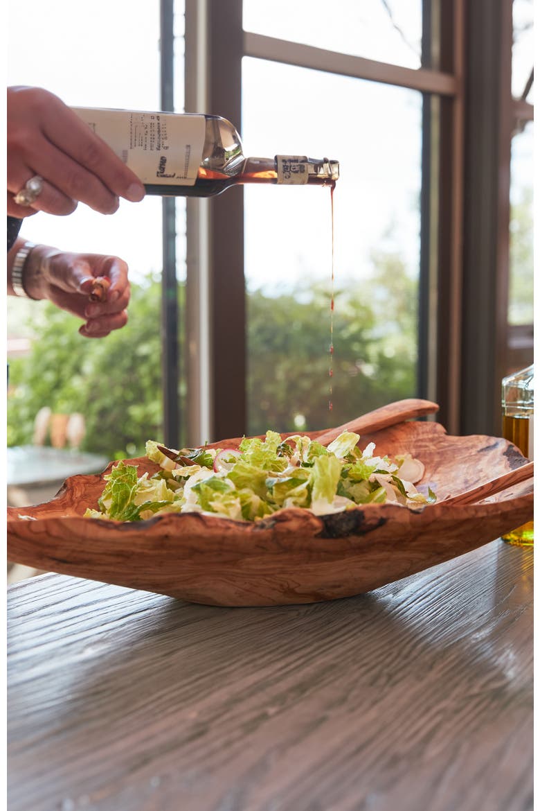 Italian Olivewood Root Salad Bowl, Alternate, color, Brown