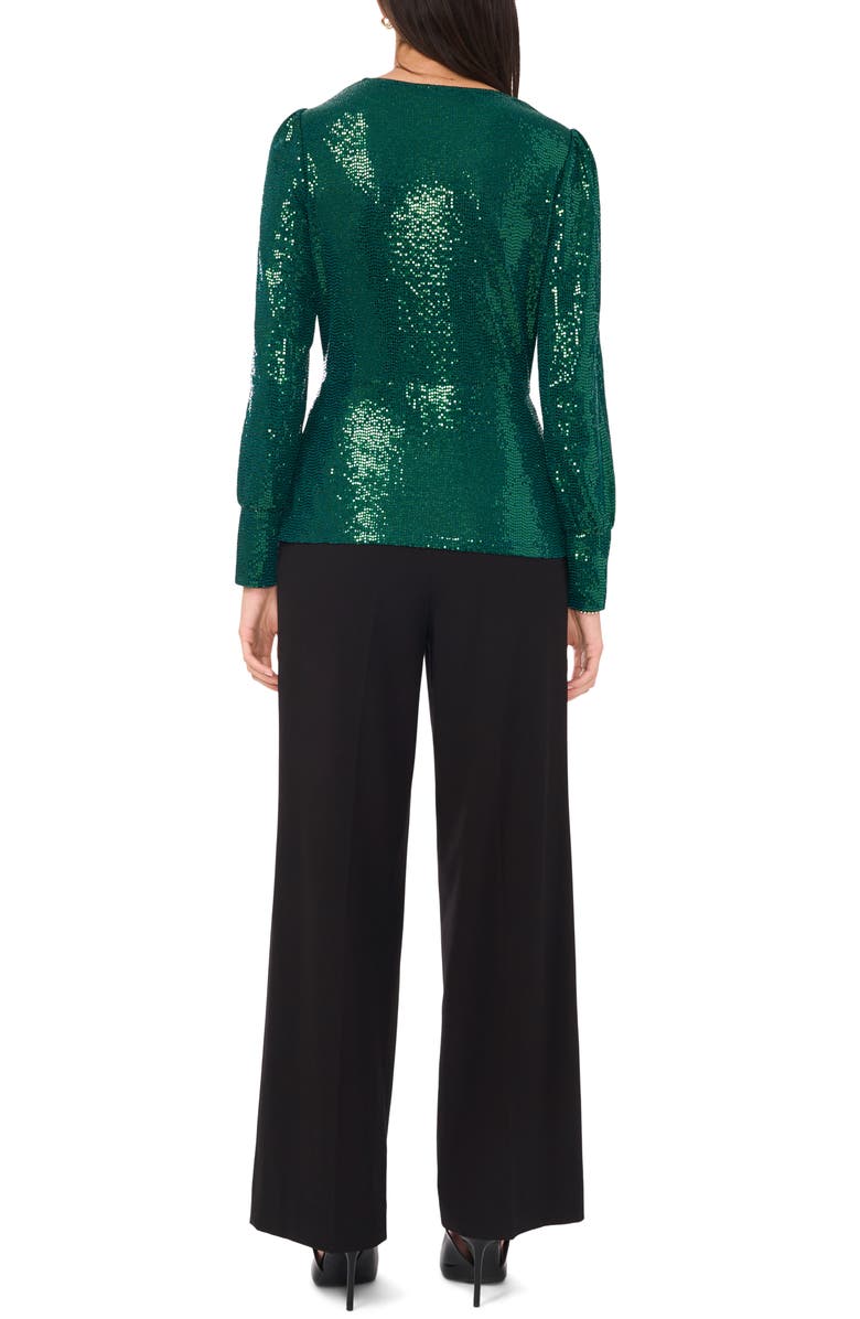 Vince Camuto Sequin Wrap Front Top, Alternate, color, 