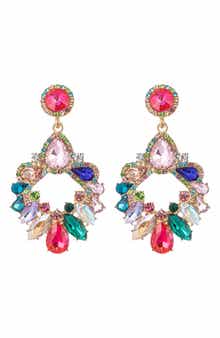 EYE CANDY LOS ANGELES Rainy Rainbow Crystal Drop Earrings