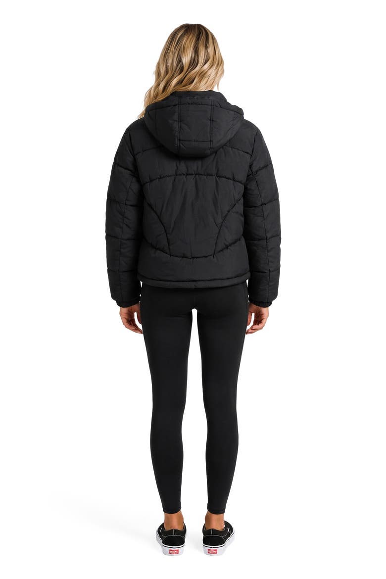 Lola Quilted Puffer Jacket, Alternate, color, BLACK