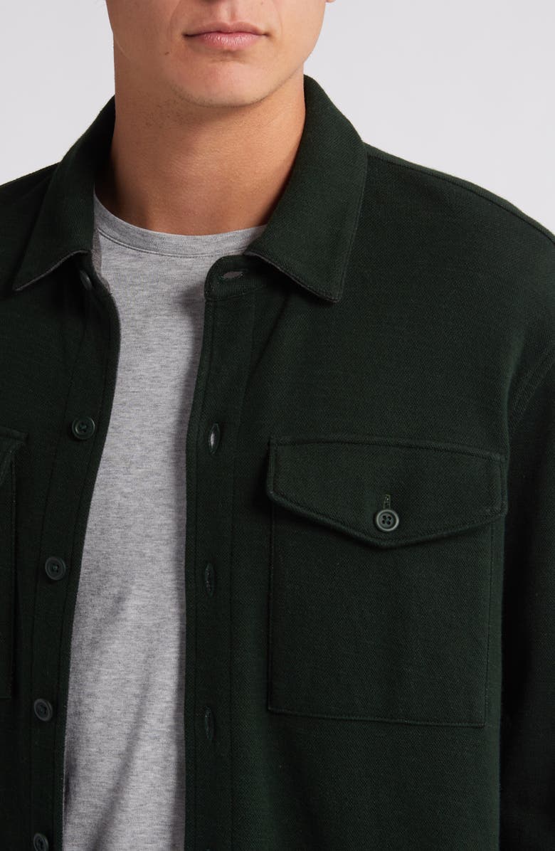 Vince Double Knit Button-Up Shirt Jacket, Alternate, color,