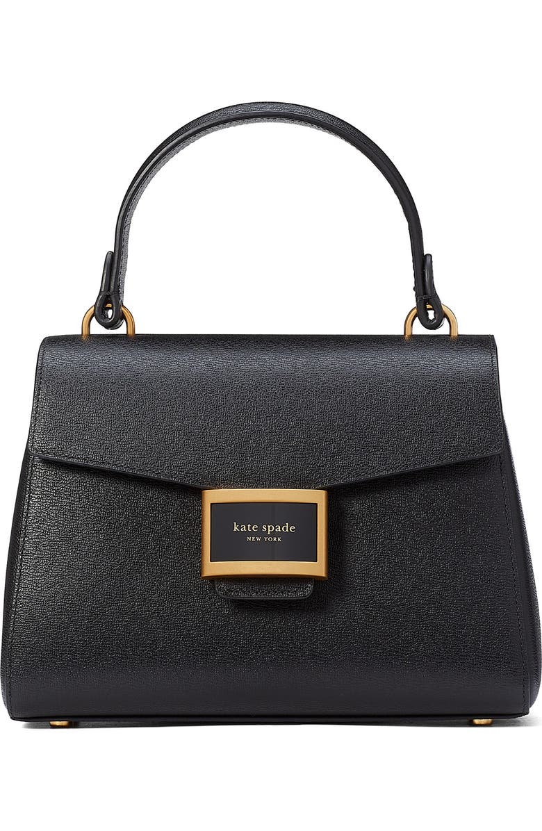 Kate Spade New York small katy textured leather top handle bag, Main, color,