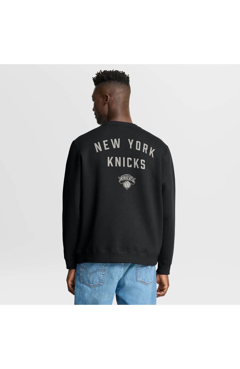 FANATICS Men's Fanatics Black New York Knicks Crossover Collection Defensive Rotation Drill Premium Pullover Sweatshirt, Alternate, color, Black