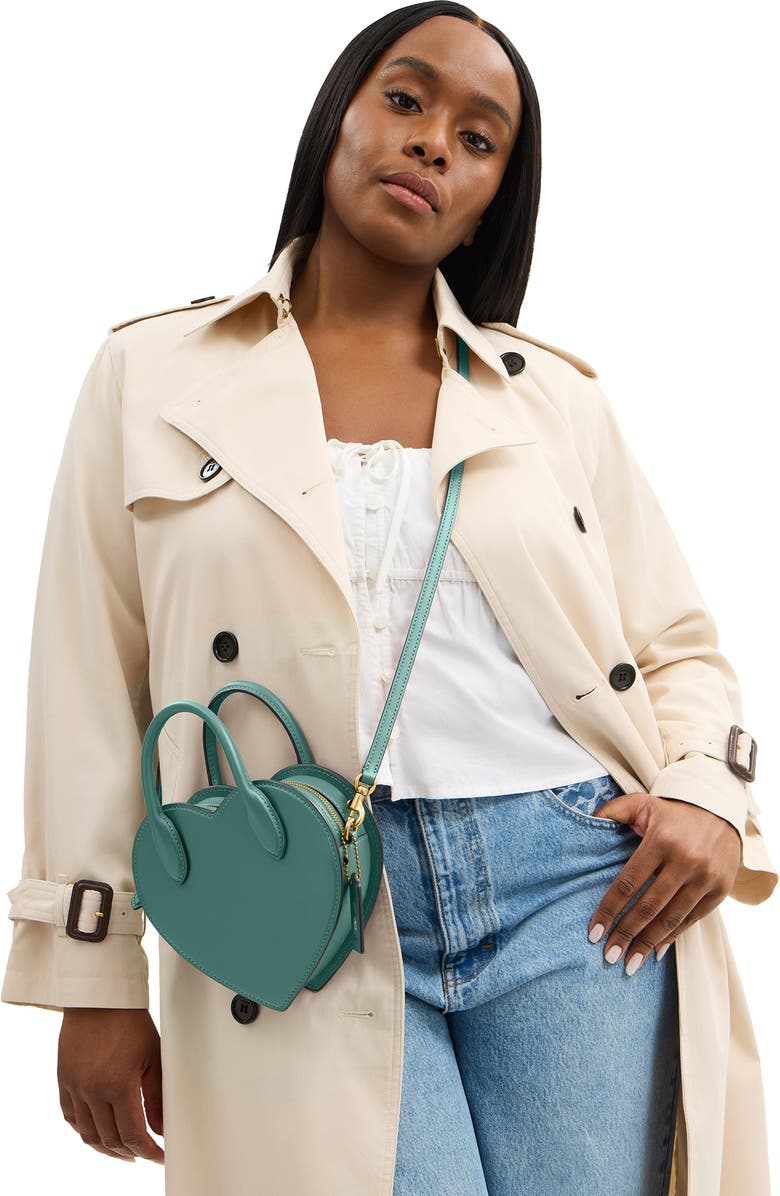 COACH Heart Leather Crossbody Bag, Alternate, color,