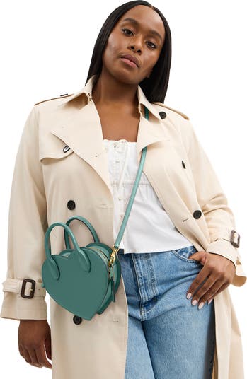 Heart Leather Crossbody Bag