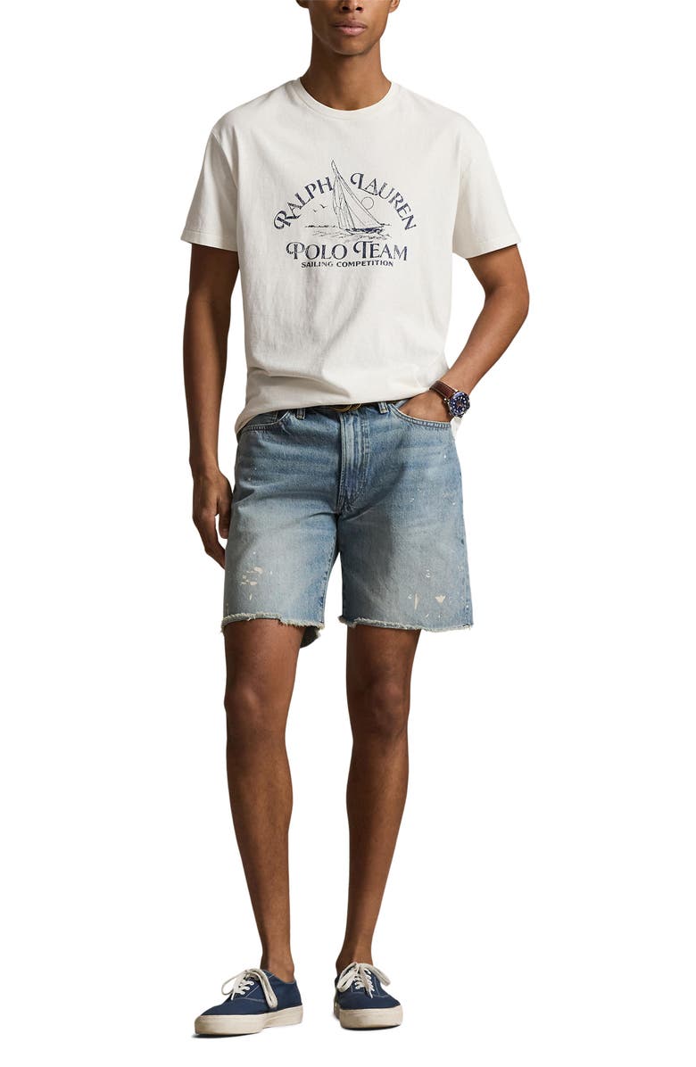 Polo Ralph Lauren Classic Fit Polo Team Cotton Graphic T-Shirt, Alternate, color, Deckwash White
