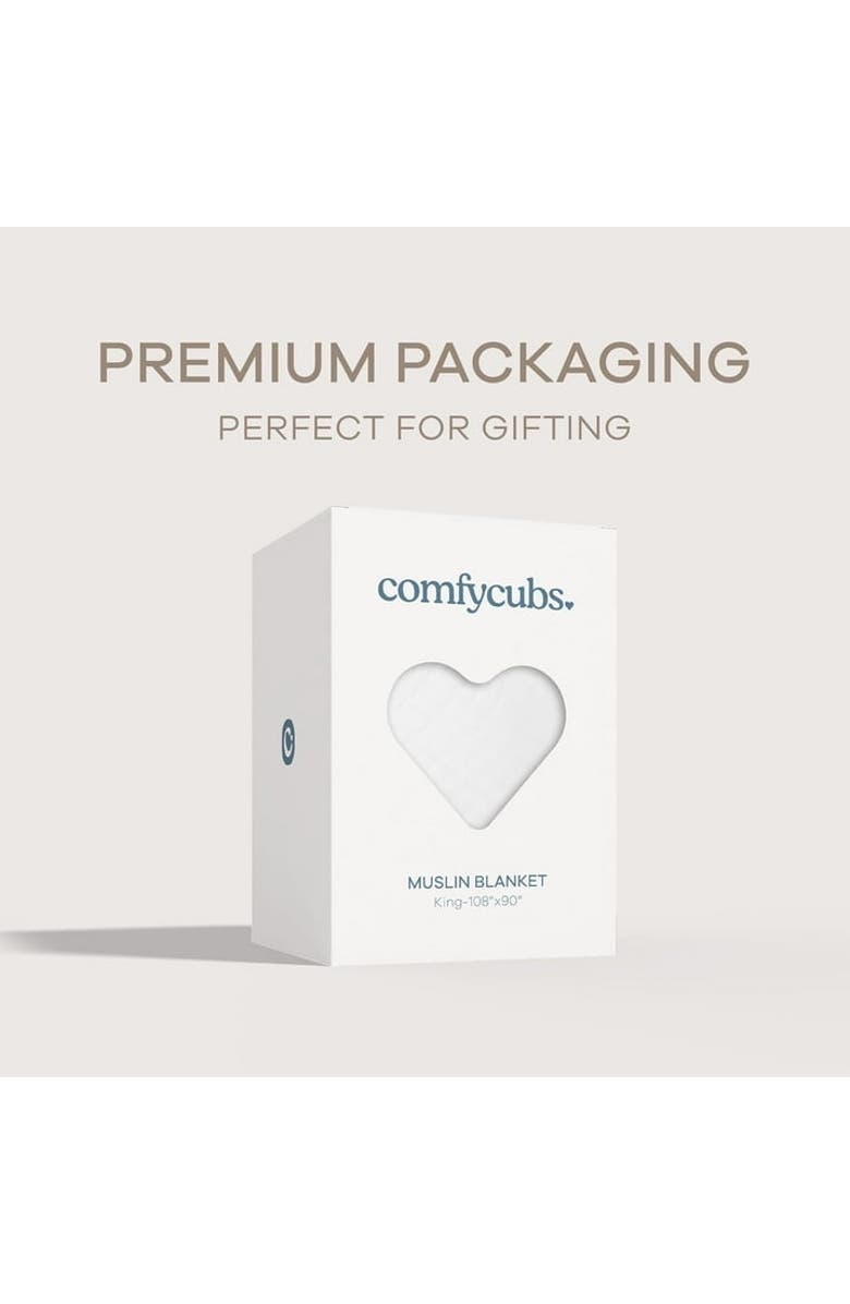 Comfy Cubs Adult Muslin Blanket, Alternate, color, White