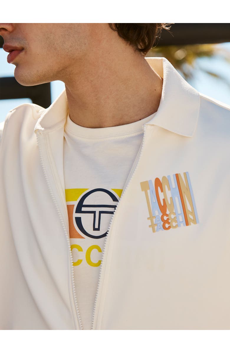 Sergio Tacchini Urso Short Sleeve Track Jacket, Alternate, color, Gardenia
