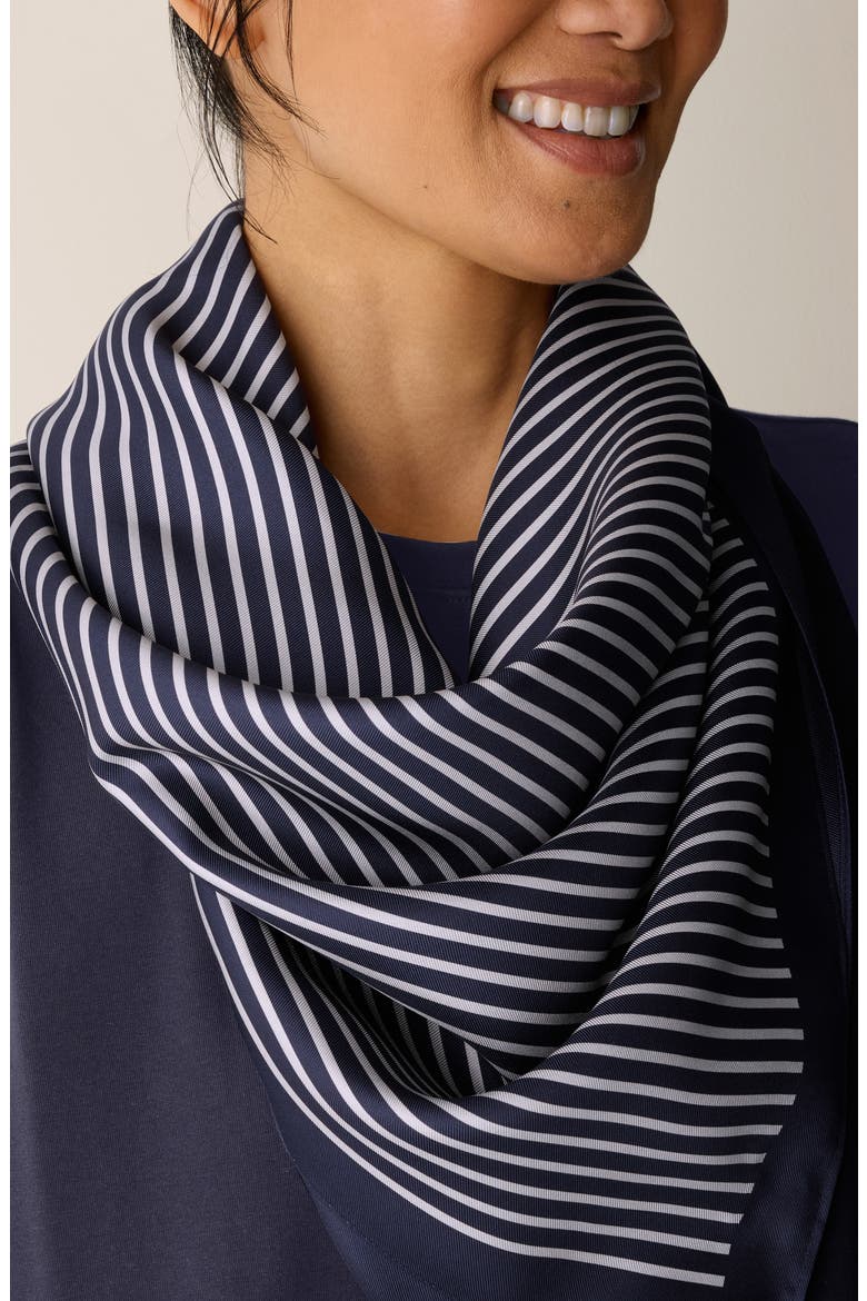 Stripe Silk Bandana, Alternate, color, INK