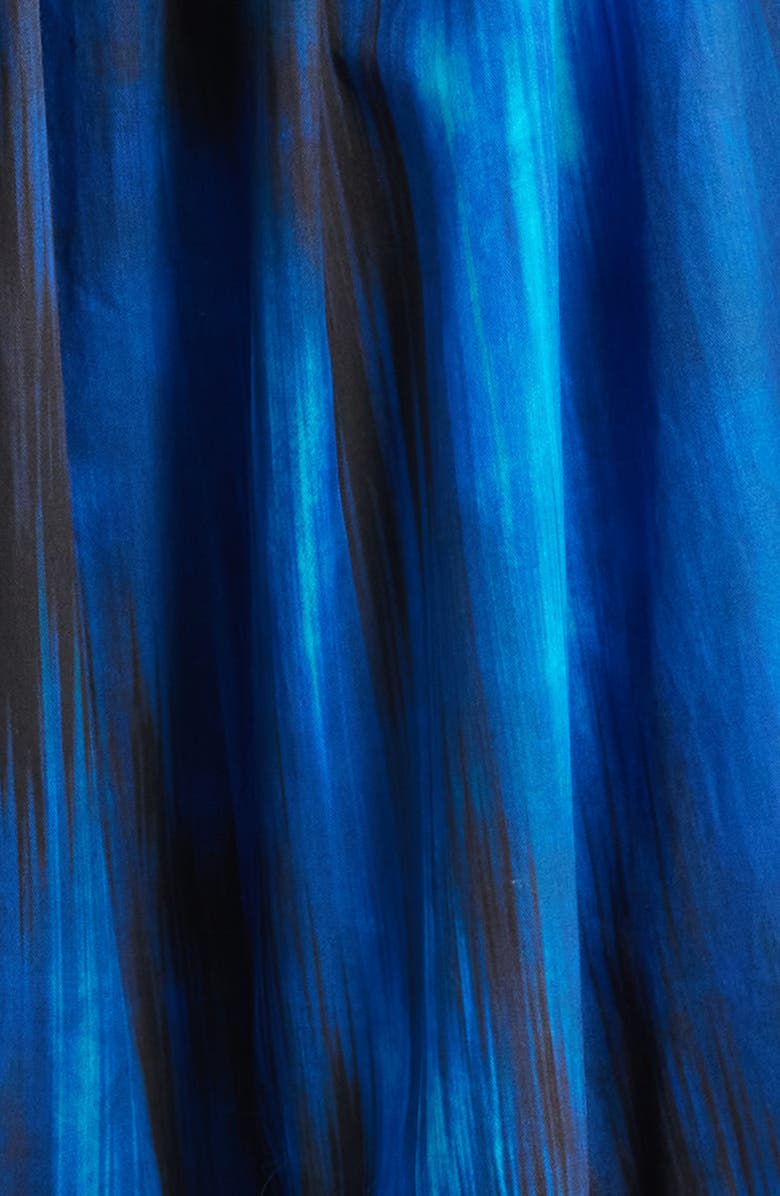 Elie Tahari The Adela Ikat Print Sleeveless Sundress, Alternate, color, Tonal Water Canvas Print