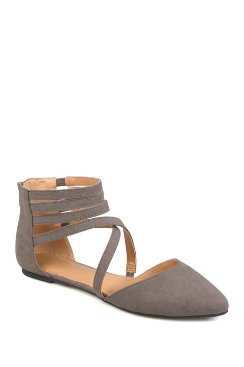 JOURNEE Marlee Ankle Strap Flat (Women)