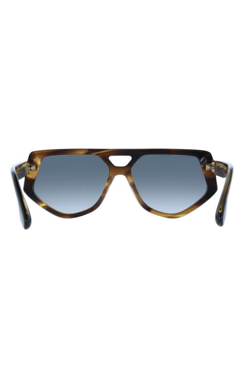 Victoria Beckham 58mm Modified Rectangle Sunglasses In Green