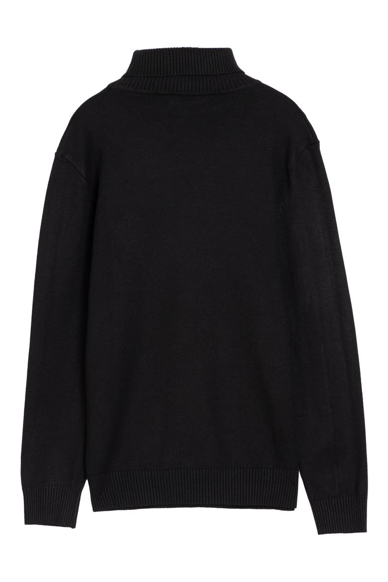 Basic Turtleneck Sweater, Alternate, color, BLACK