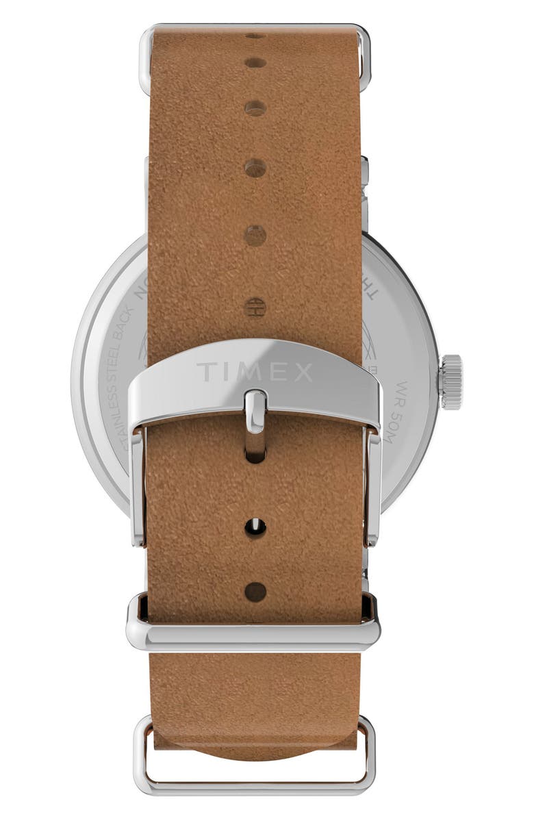 Timex<sup>®</sup> Weekender Leather Strap Watch, 40mm, Alternate, color,