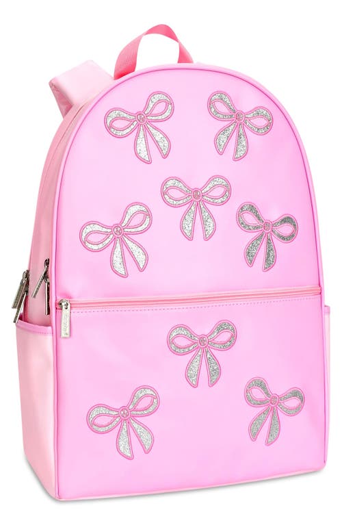 Iscream Kids' Glitter Bows Faux Leather Backpack