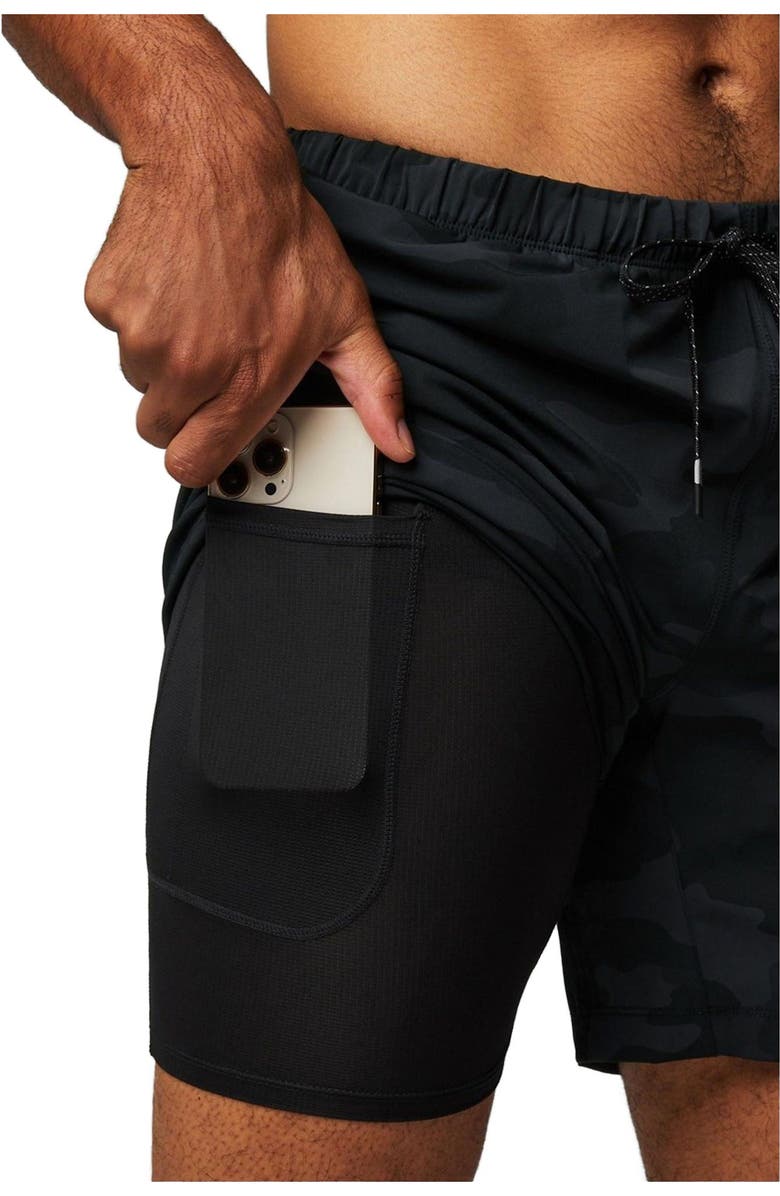 Fabletics Men's The 7" One Short, Alternate, color, Black Tactical Camo