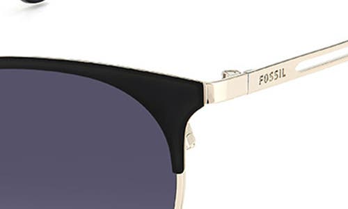Fossil 55mm Gradient Cat Eye Sunglasses In Black