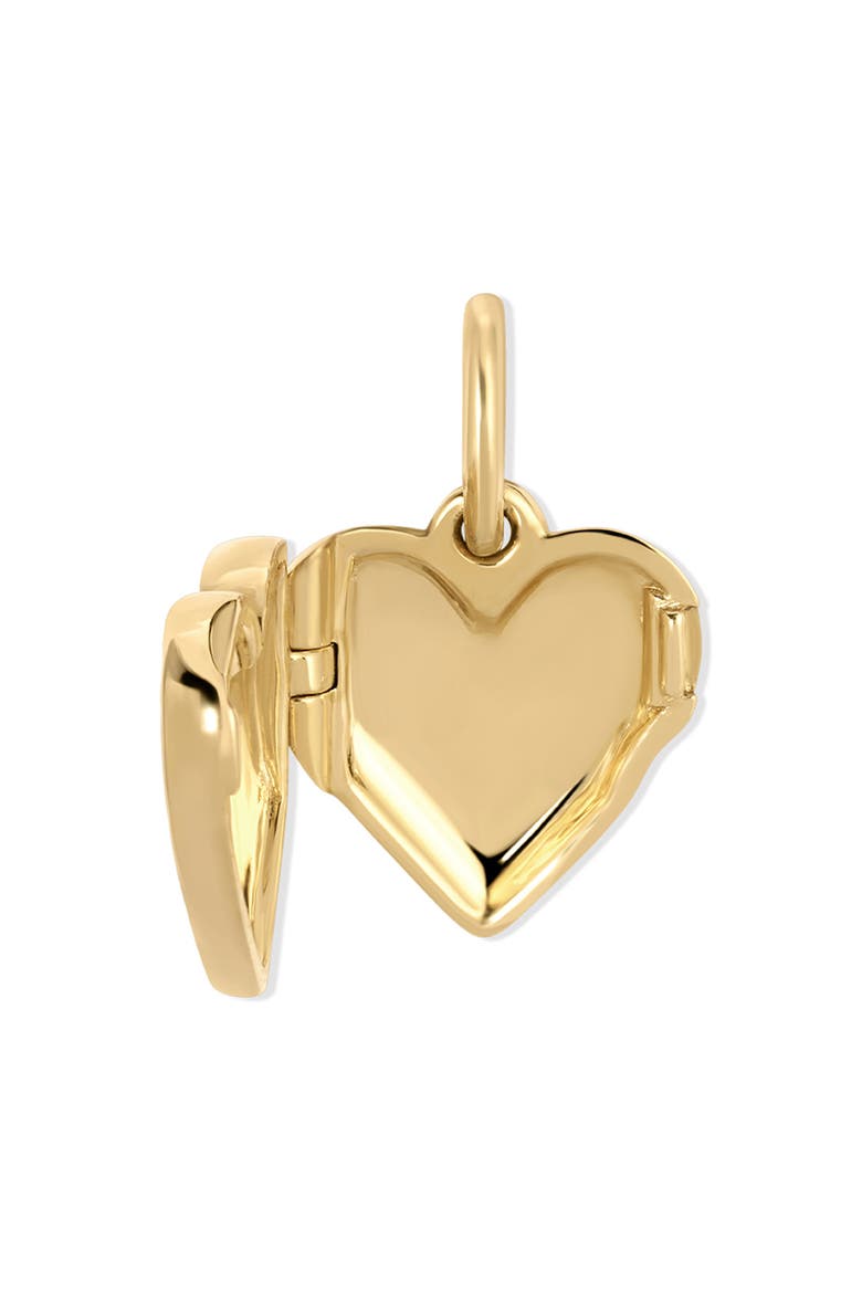 Groovy Diamond Heart Locket Mini Charm, Alternate, color, YELLOW GOLD