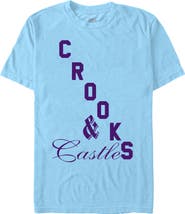 Crooks & Castles Men's Crooks & Castles Purple Big Bold Logo Graphic T-Shirt