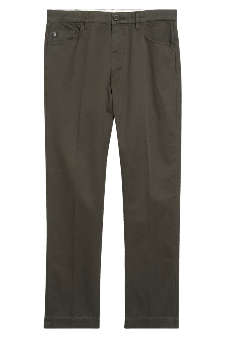 Everett Tailored Cotton Gabardine Pants, Alternate, color, FOREST ASH