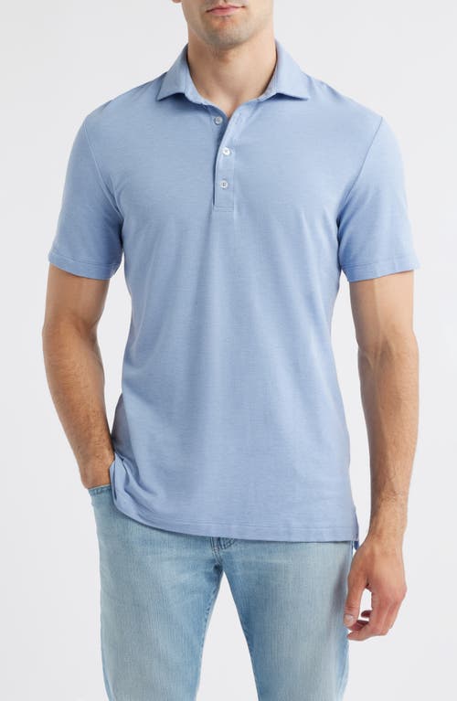 Johnnie-o Idris Top Shelf Heathered Polo In Blue