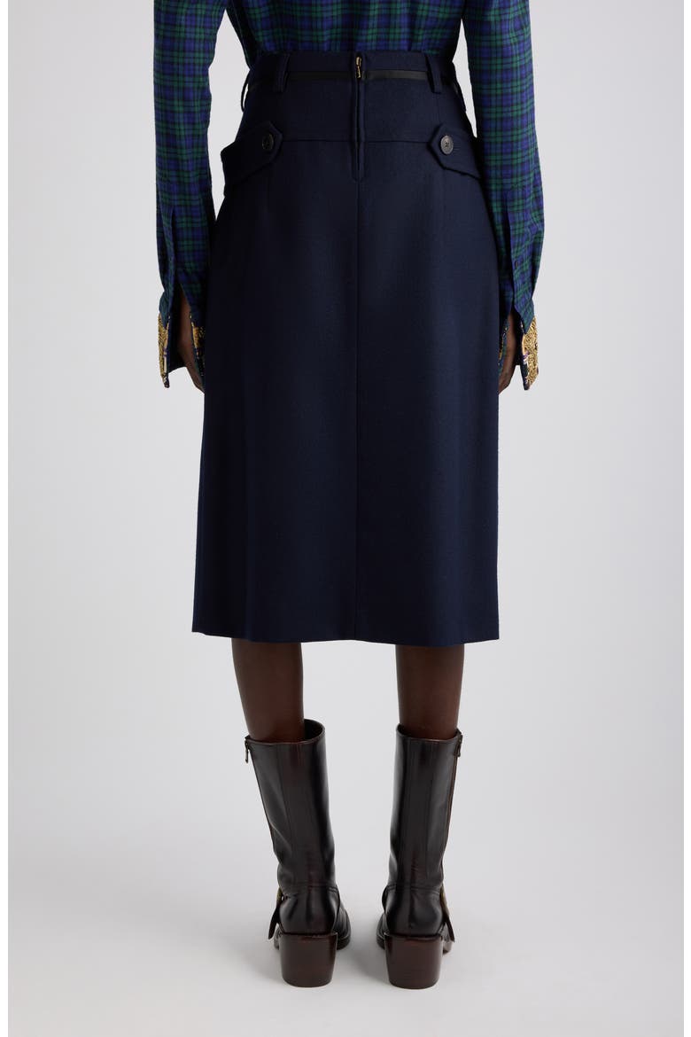 Sente Midi Skirt, Alternate, color, NAVY
