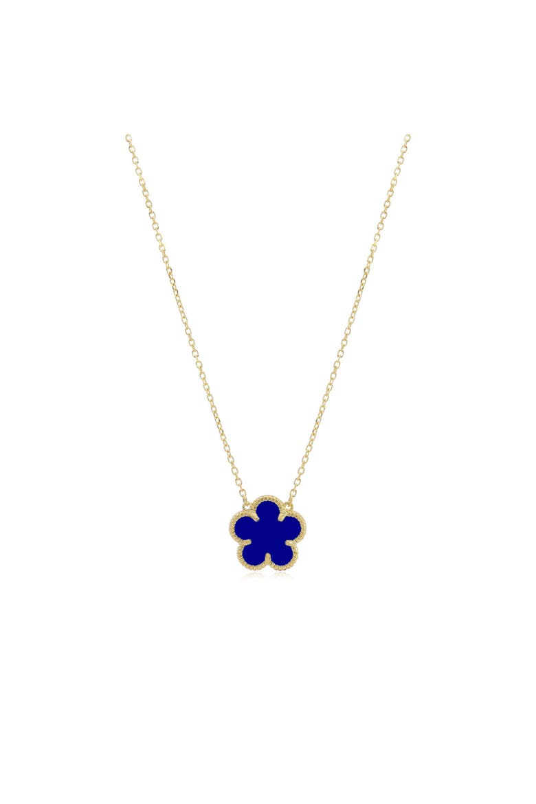 Lapis Single Spring Flower Necklace, Main, color, Lapis