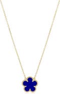 The Lovery Fine Jewelry Lapis Single Spring Flower Necklace