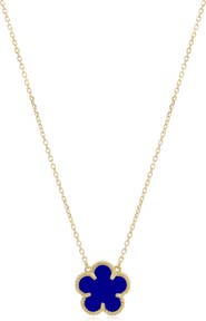 The Lovery Fine Jewelry Lapis Single Spring Flower Necklace
