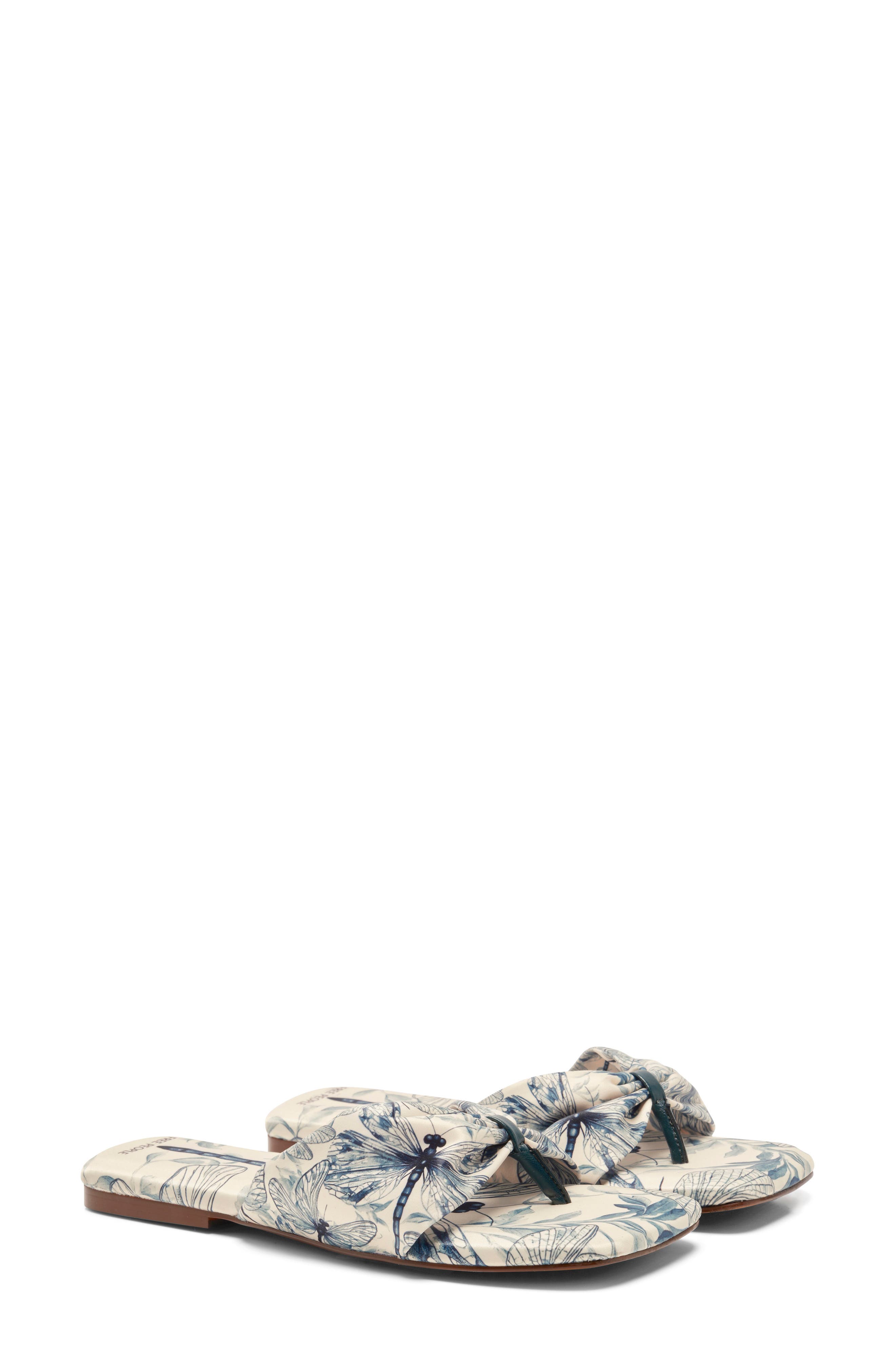 Free People Tia Print Slide Sandal, Alternate, color, Dragonfly Bandana