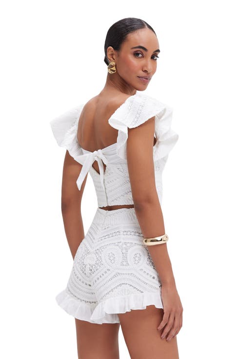 Rythmic Lace Flutter Top