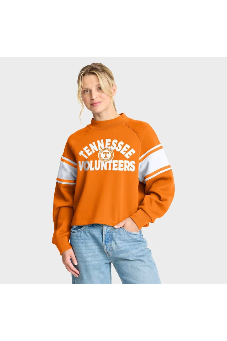 Women's Fanatics Tennessee Orange Tennessee Volunteers Oversized Hometown Premium Punt Coverage Raglan Pullover Sweatshirt, Main, color, Tennessee Orange
