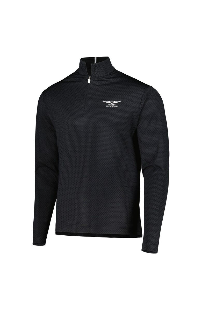 FOOTJOY Women's FootJoy Black Genesis Invitational Tonal Midlayer Quarter-Zip Jacket, Alternate, color, Black