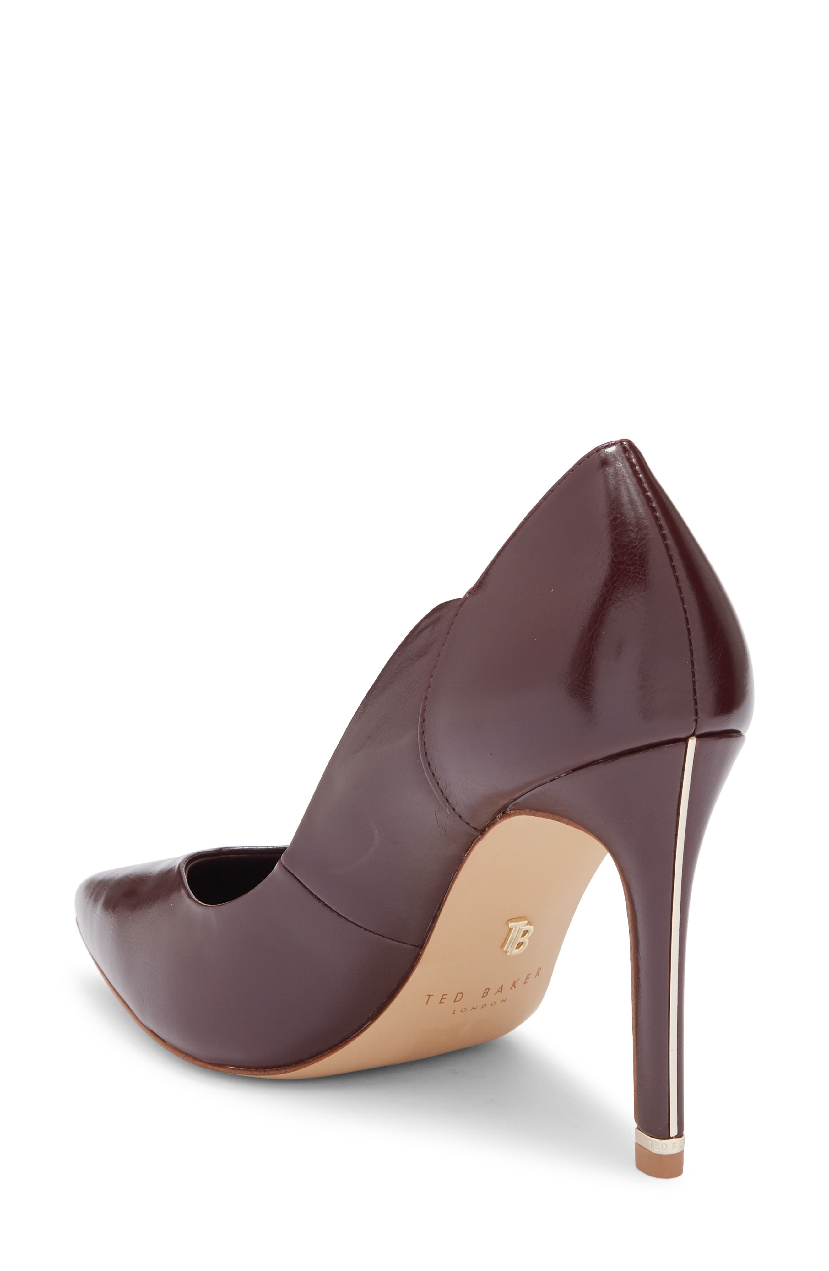 Ted Baker London Camilla Pointed Toe Pump, Alternate, color, Bordeaux