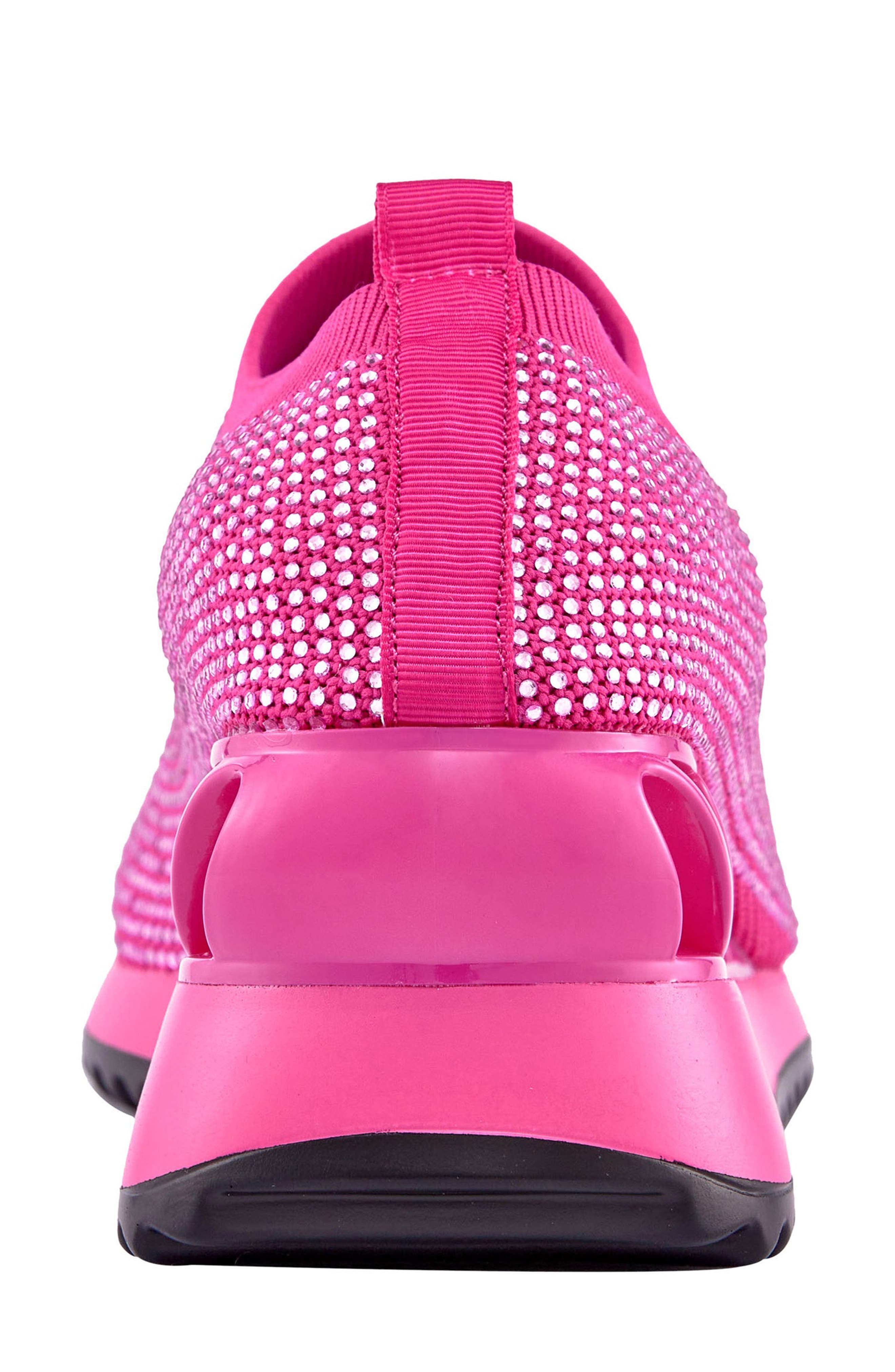 Bella Rhinestone Sneaker, Alternate, color, FUCHSIA MULTI