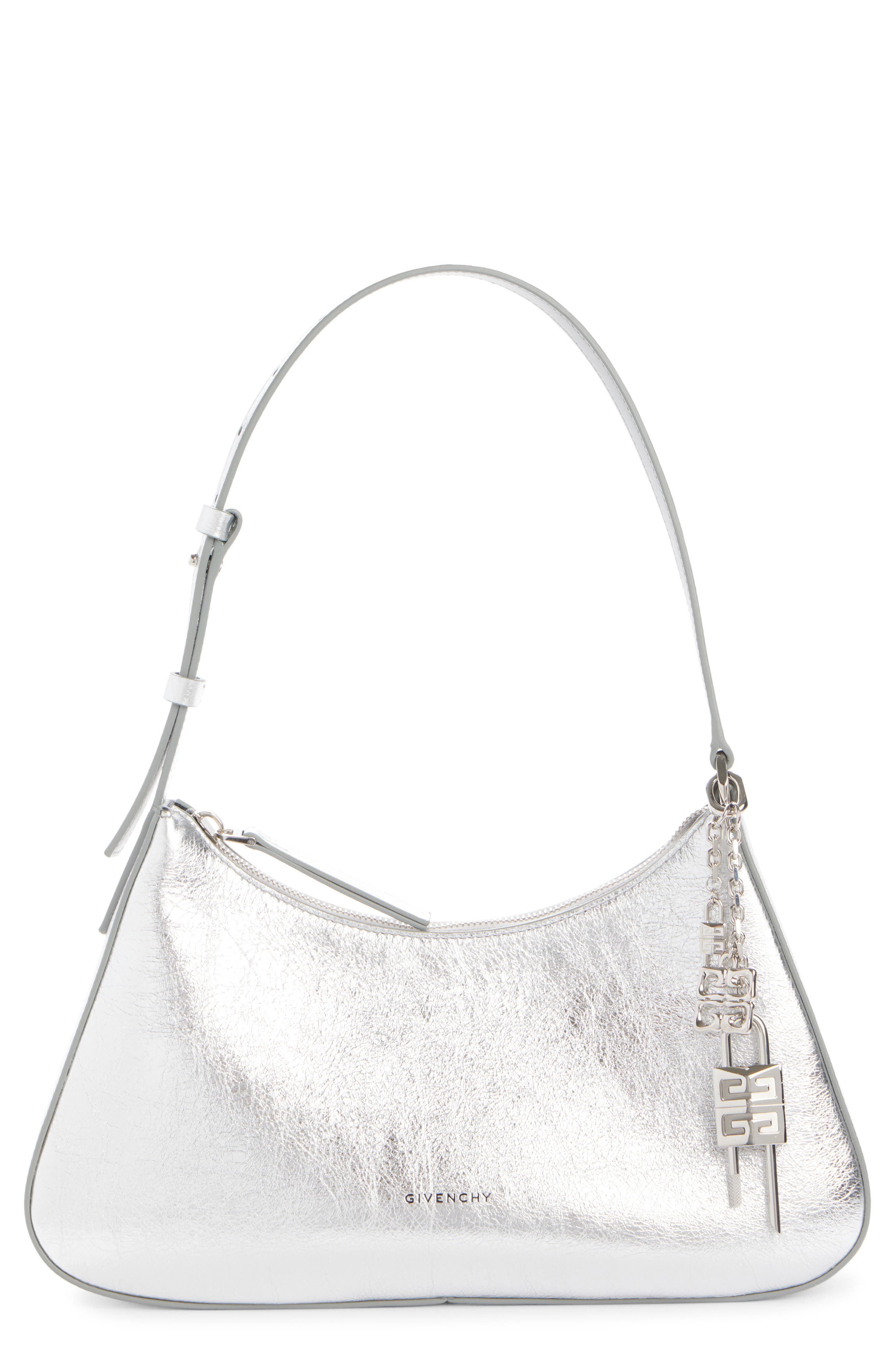 Givenchy Small Lucky Lock Laminated Leather Shoulder Bag, Main, color, 