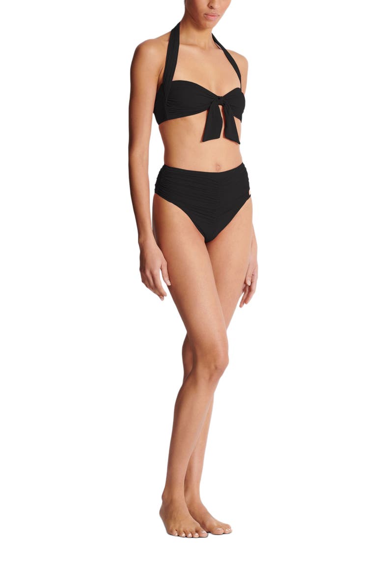 Plain Two-Piece Swimsuit, Main, color, Black