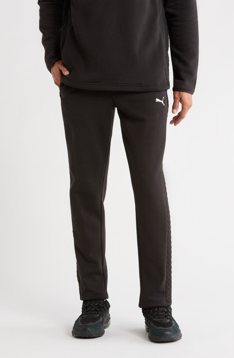 PUMA Textured Panel Active Pants, Main, color, Puma Black
