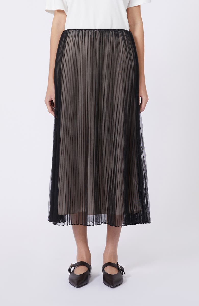 Weekend Max Mara Baby Pleated Maxi Skirt, Main, color, Black