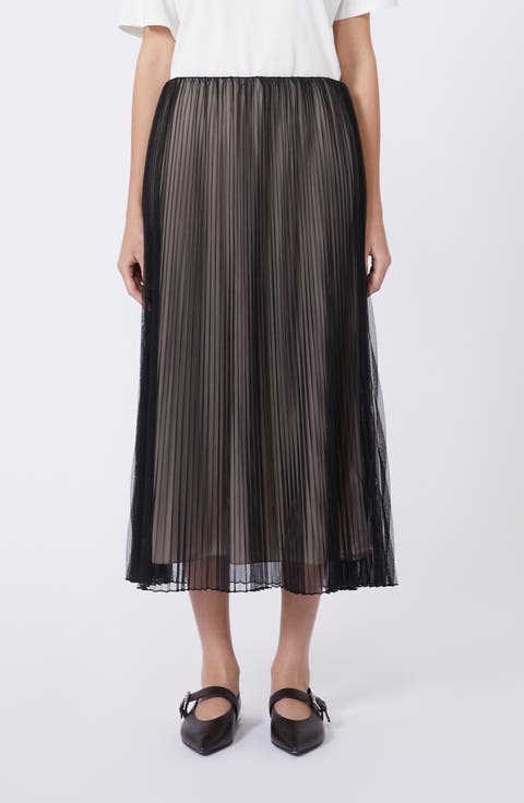 Baby Pleated Maxi Skirt