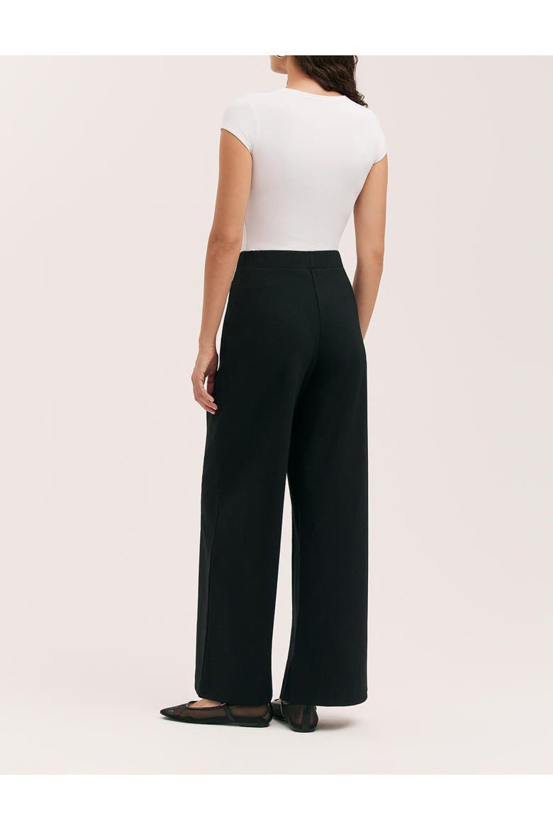 Short Caryl PonteWide Leg Trousers, Alternate, color, Black