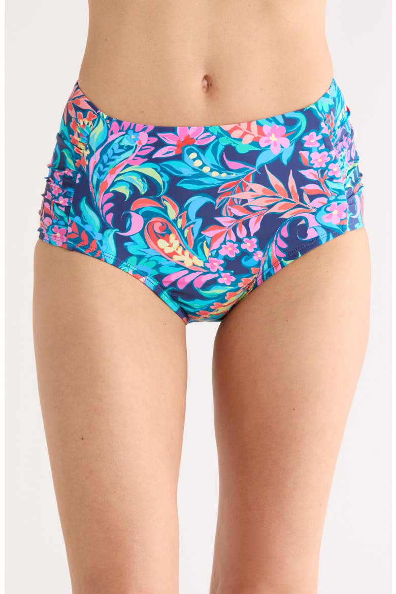 Comfort Core Shirred Side Bikini Bottoms, Main, color, PANTHEON BLUE